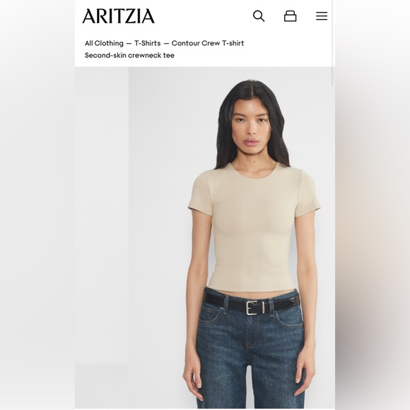 Aritzia contour crew tshirt NWT - Picture 1 of 3